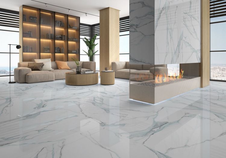 Calacatta Fantasy Acqua Polished 48 x 48